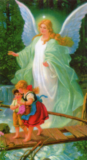 Oracion al Angel de la Guarda N - LAMINATED HOLY CARDS- QUANTITY 25 PRAYER CARDS