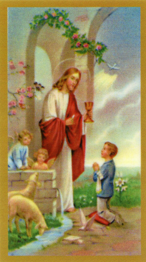 Communion Prayer for Boy - Personalized First Communion Laminated Pray ...