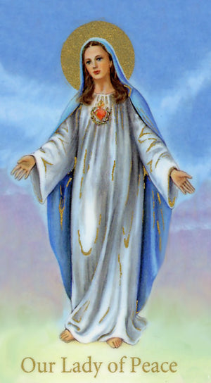 Consecration to the Immaculate Heart of Mary A - LAMINATED HOLY CARDS- QUANTITY 25 PRAYER CARDS