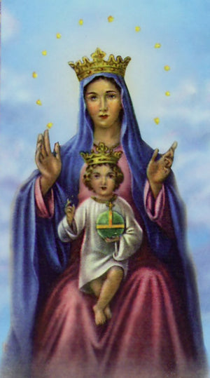 Hail Holy Queen A - LAMINATED HOLY CARDS- QUANTITY 25 PRAYER CARDS