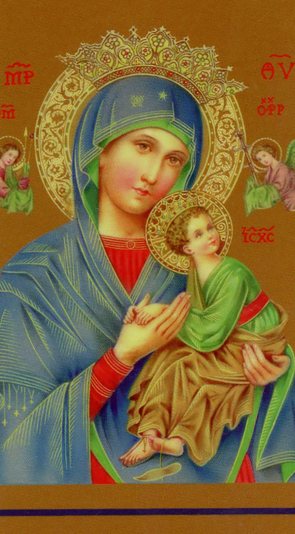 Novena to Our Lady of Perpetual Help A - LAMINATED HOLY CARDS- QUANTITY 25 PRAYER CARDS