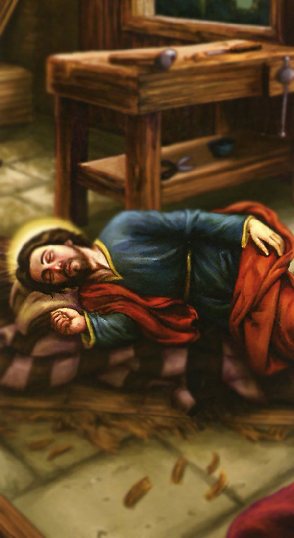 Prayer to Sleeping St. Joseph A - LAMINATED HOLY CARDS- QUANTITY 25 PRAYER CARDS