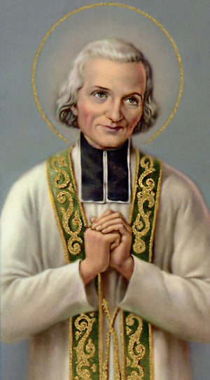 St. John Mary Vianney A - LAMINATED HOLY CARDS- QUANTITY 25 PRAYER CARDS