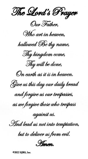 The Lords Prayer Funeral Memorial Laminated Prayer Cards - Pack of 60