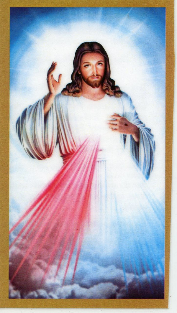 The Chaplet of the Divine Mercy U - LAMINATED HOLY CARDS- QUANTITY 25 PRAYER CARDS