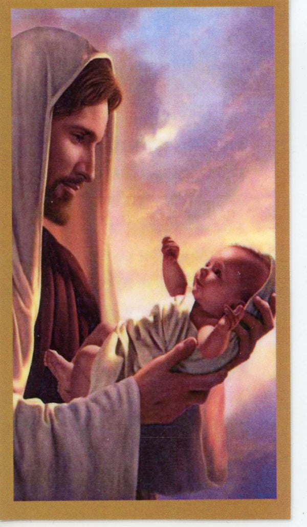 Prayer for Baby Loss U - LAMINATED HOLY CARDS- QUANTITY 25 PRAYER CARD