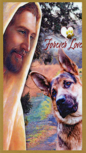 Prayer for the Loss of Your German Shepherd U - LAMINATED HOLY CARDS- QUANTITY 25 PRAYER CARDS