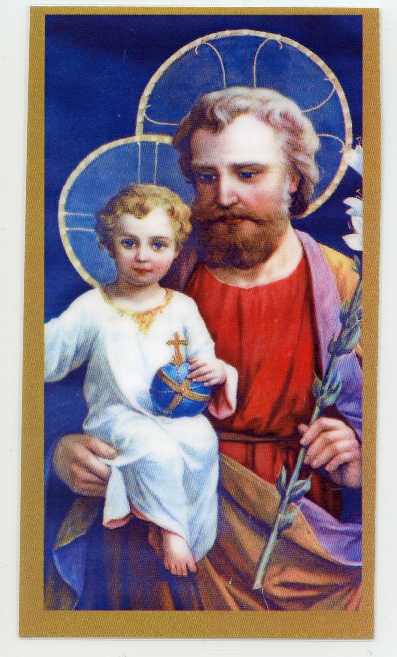 Memorare to St. Joseph U - LAMINATED HOLY CARDS- QUANTITY 25 PRAYER CA ...