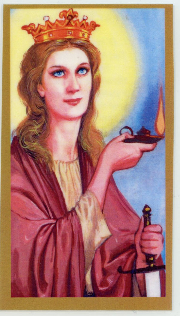 Prayer for St. Dymphna U - LAMINATED HOLY CARDS- QUANTITY 25 PRAYER CARDS