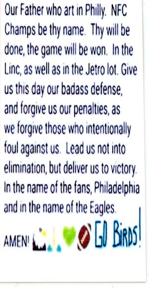 The Eagles Prayer U - LAMINATED HOLY CARDS- QUANTITY 25 PRAYER CARDS