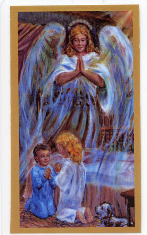 Prayer to Your Guardian Angel (1) U - LAMINATED HOLY CARDS- QUANTITY 25 PRAYER CARDS