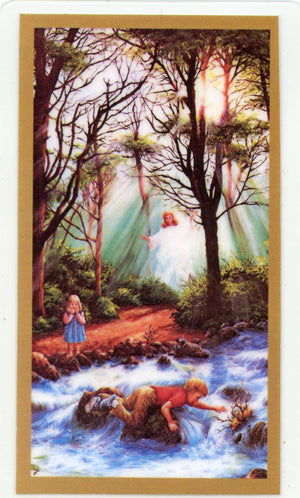 Prayer to Your Guardian Angel (10) U - LAMINATED HOLY CARDS- QUANTITY 25 PRAYER CARDS