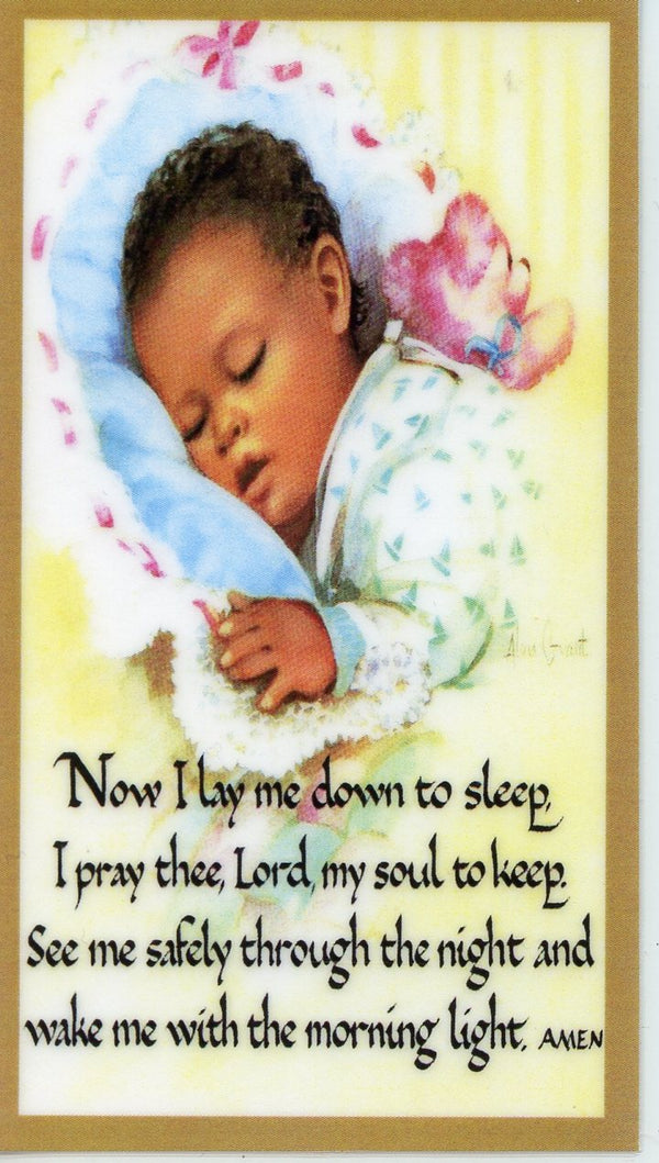 Now I Lay Prayer U - LAMINATED HOLY CARDS- QUANTITY 25 PRAYER CARDS