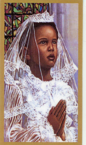 Girl Communion Prayer U - LAMINATED HOLY CARDS- QUANTITY 25 PRAYER CARDS