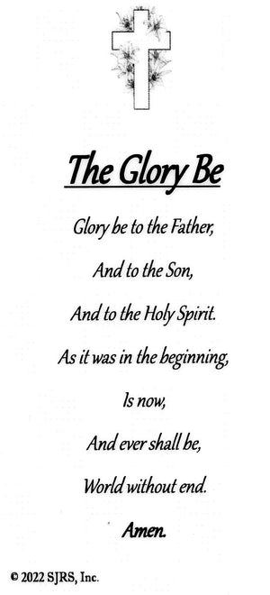 The Glory Be Funeral Memorial Laminated Prayer Cards - Pack of 60