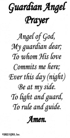 Guardian Angel Funeral Memorial Laminated Prayer Cards - Pack of 60