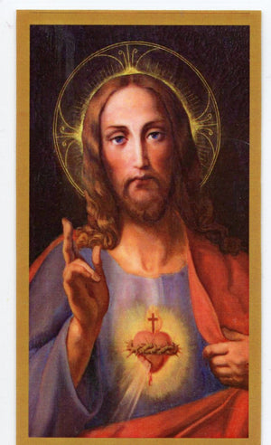 Twelve Promises to Sacred Heart 2 U - LAMINATED HOLY CARDS- QUANTITY 25 PRAYER CARDS