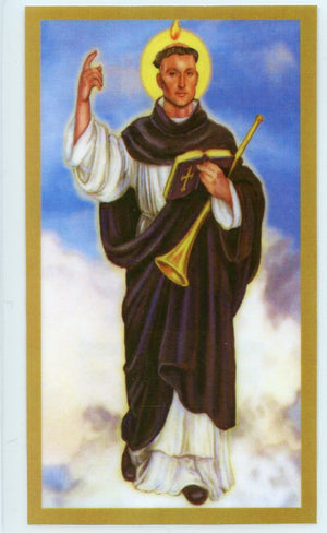 Prayer to St. Vincent Ferrer for Plumbers U - LAMINATED HOLY CARDS- QUANTITY 25 PRAYER CARDS