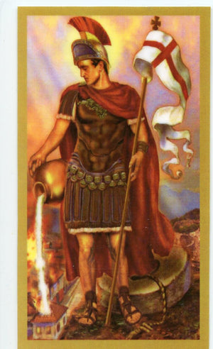 Prayer to St. Florian for Firefighters U - LAMINATED HOLY CARDS- QUANTITY 25 PRAYER CARDS