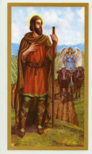 Prayer to Saint Isidore for Farmers U - LAMINATED HOLY CARDS- QUANTITY 25 PRAYER CARDS