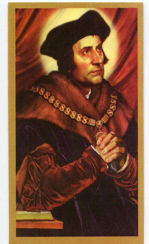 Prayer to Saint Thomas More for Attorneys U - LAMINATED HOLY CARDS- QUANTITY 25 PRAYER CARDS