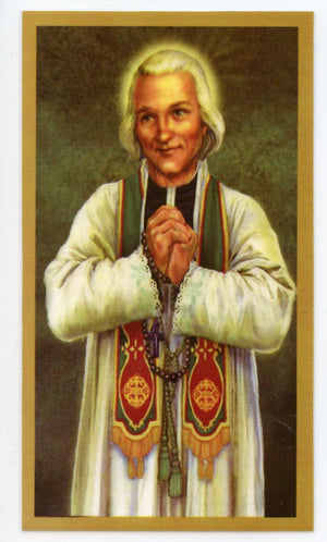Prayer to Saint John Vianney for Priests U - LAMINATED HOLY CARDS- QUANTITY 25 PRAYER CARDS