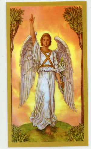 Prayer to St. Gabriel for Communication Workers U - LAMINATED HOLY CARDS- QUANTITY 25 PRAYER CARDS