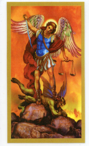 Prayer to Saint Michael for Police Officers U - LAMINATED HOLY CARDS- QUANTITY 25 PRAYER CARDS