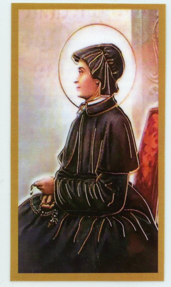 Prayer of St. Elizabeth Ann Seton U - LAMINATED HOLY CARDS- QUANTITY 25 PRAYER CARDS