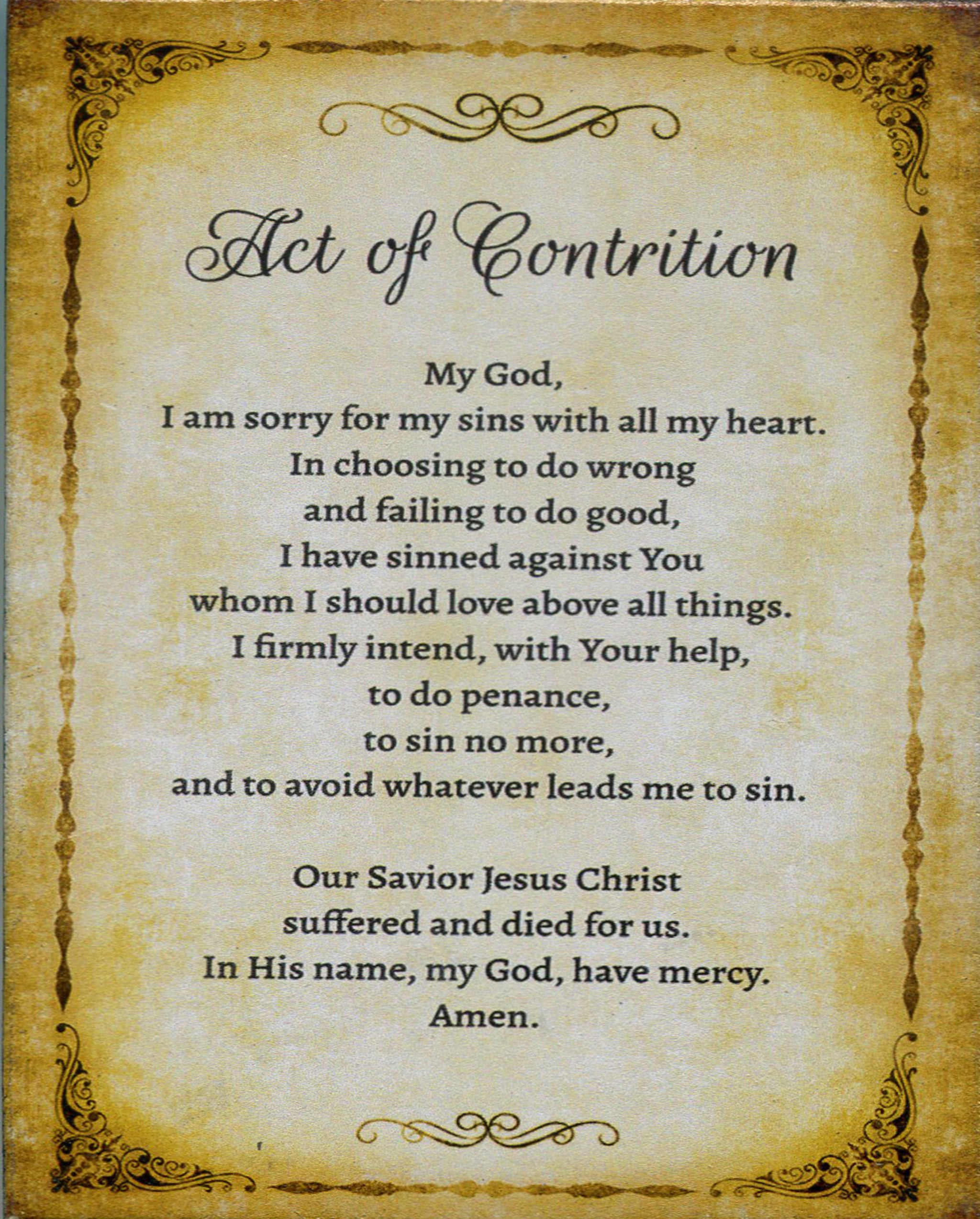 Contrtion Scriptures Act Of Contrition