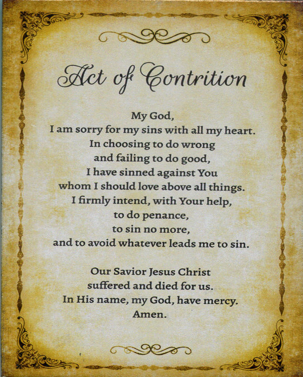 Act of Contrition T - CATHOLIC PRINTS PICTURES