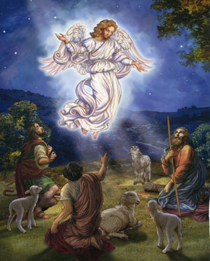 Angel appears to Shepherds T - CATHOLIC PRINTS PICTURES