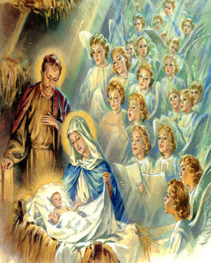 Angels adore Son of God N - CATHOLIC PRINTS PICTURES