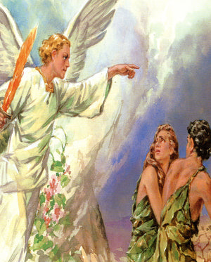 Angel sends Adam and Eve N - CATHOLIC PRINTS PICTURES