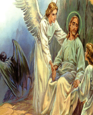 Angel serve Jesus N - CATHOLIC PRINTS PICTURES