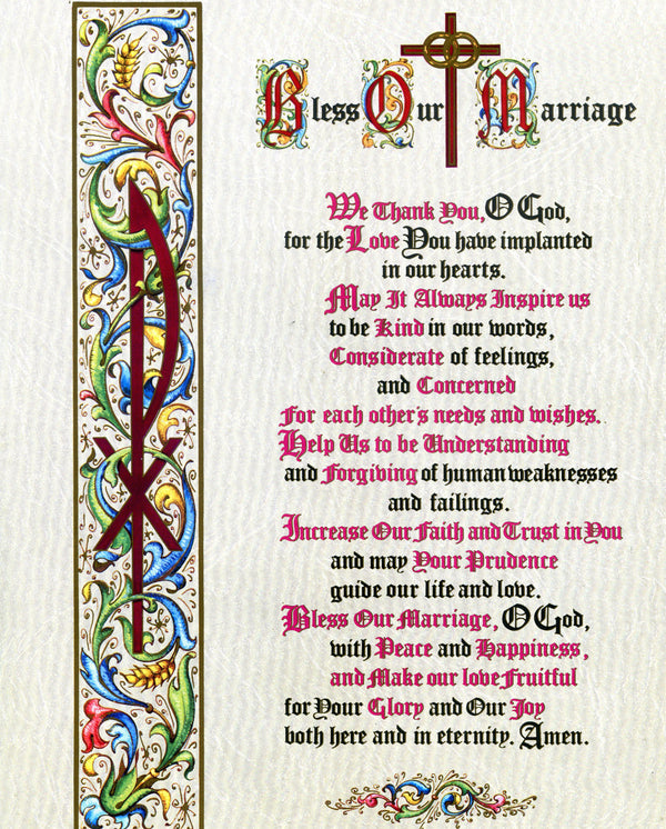 Bless Our Marriage T - CATHOLIC PRINTS PICTURES