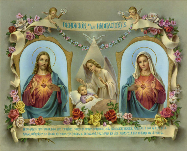 BLESS OUR HOME (SPANISH) - CATHOLIC PRINTS PICTURES