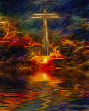 CROSS IN THE SKY SH2 - CATHOLIC PRINTS PICTURES