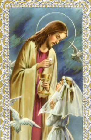 Communion Prayer N - LAMINATED HOLY CARDS- QUANTITY 25 PRAYER CARDS