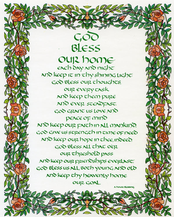 GOD BLESS OUR HOME - CATHOLIC PRINTS PICTURES