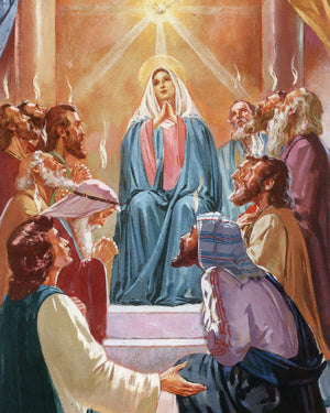 HOLY SPIRIT COMES TO MARY P - CATHOLIC PRINTS PICTURES