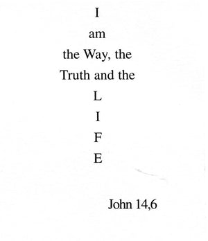 I Am The Way N - LAMINATED HOLY CARDS- QUANTITY 25 PRAYER CARDS