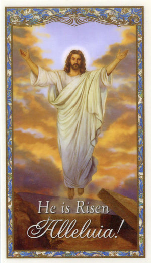 I Am The Resurrection N - LAMINATED HOLY CARDS- QUANTITY 25 PRAYER CARDS