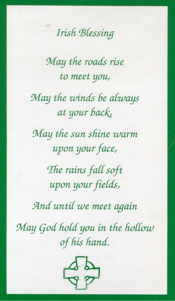 Irish Blessing N - LAMINATED HOLY CARDS- QUANTITY 25 PRAYER CARDS