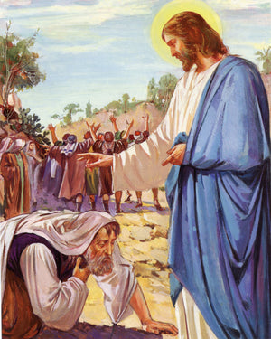 JESUS CURES LEPER P - CATHOLIC PRINTS PICTURES
