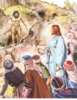 JESUS CURES MAN 2 P - CATHOLIC PRINTS PICTURES