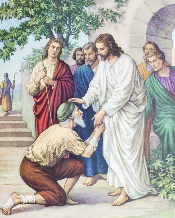 JESUS CURES MAN SH - CATHOLIC PRINTS PICTURES