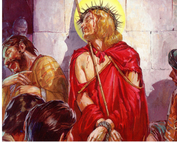 JESUS IS SCOURGED P - CATHOLIC PRINTS PICTURES