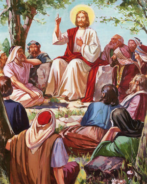 JESUS TEACNING 3 P - CATHOLIC PRINTS PICTURES