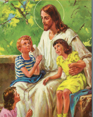 JESUS WITH CHILDREN P - CATHOLIC PRINTS PICTURES
